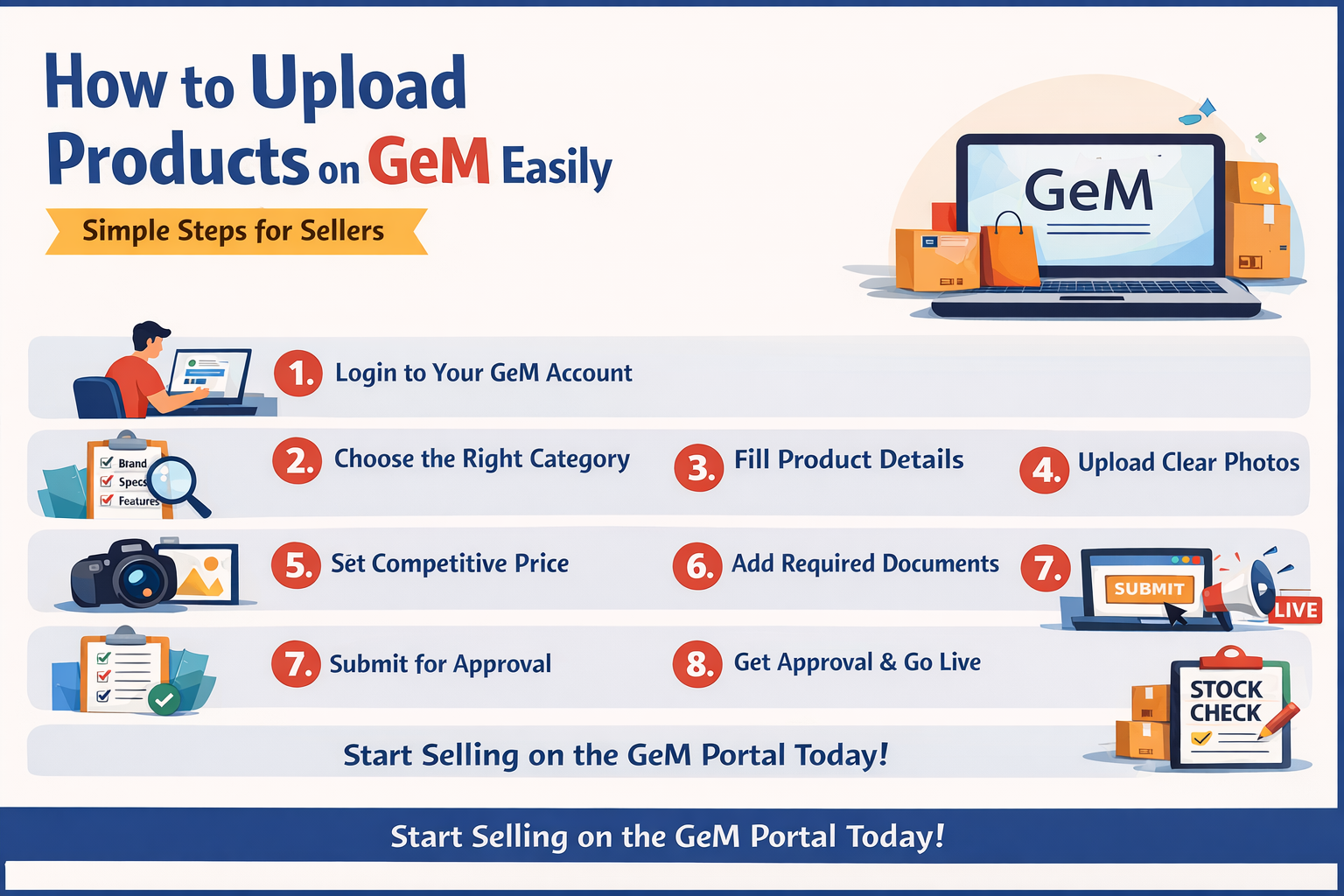 How to Upload Products on GeM Easily