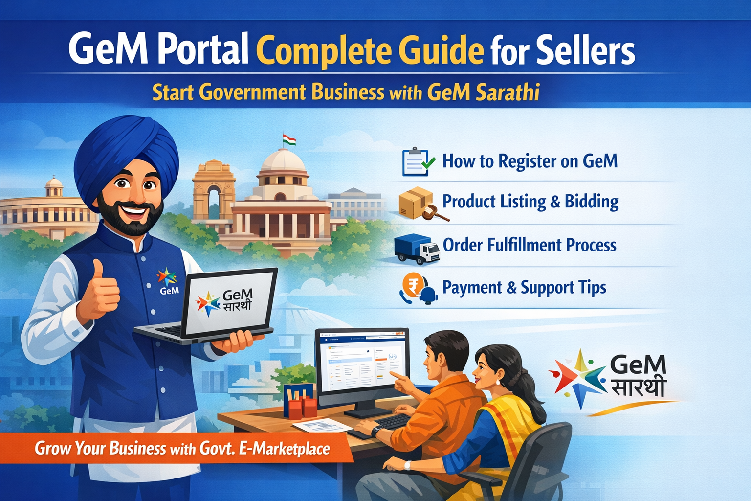 GeM Portal Complete Guide for Sellers – Start Government Business with GeM Sarathi